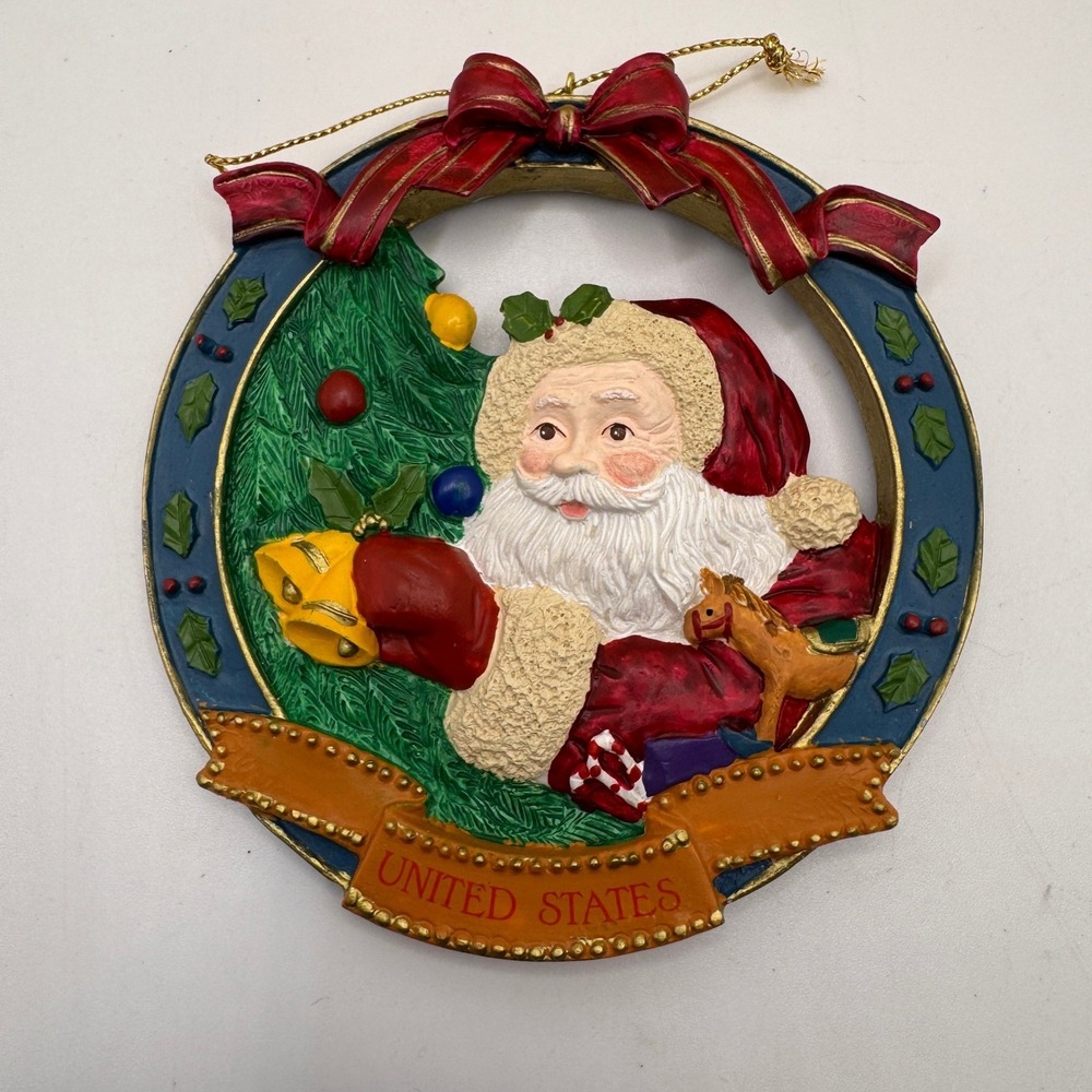 Russ Berrie Legend Saint Nicholas Santa Ornament SculptStone United States